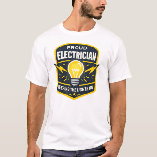 Proud Electrician Keeping The Lights On Shirt