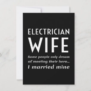 Proud Electrician Wife Of An Electrician Quote Card