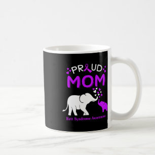 Proud Elephant Mom Rett Syndrome Awareness  Coffee Mug
