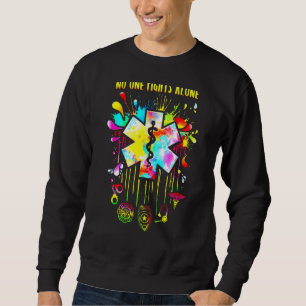 Proud Emts No 0ne Fights Alone Nurse Police Firefi Sweatshirt