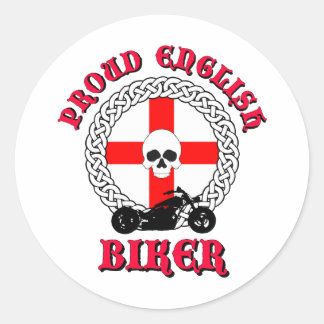 Proud English Biker Classic Round Sticker