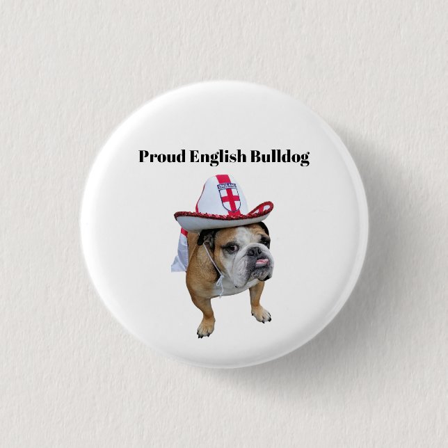 Proud English Bulldog 3 Cm Round Badge (Front)