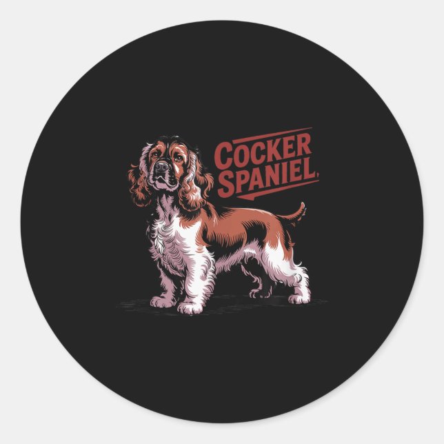 Proud Er Spaniel Dog Breed Owner  Classic Round Sticker (Front)