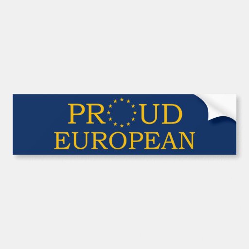 Image of Proud European Bumper Sticker