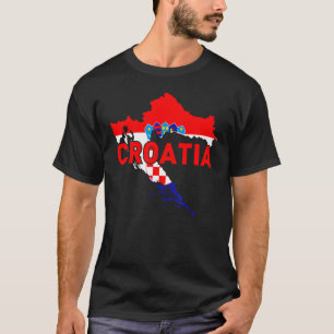 Proud Family and Patriotic Flag of Country Croatia T-Shirt