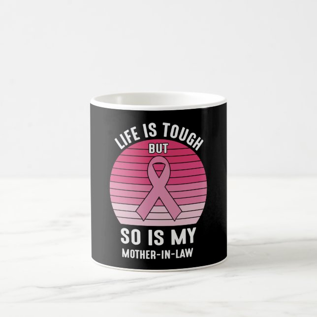 Proud Family Breast Cancer Warrior Mother-in-Law Coffee Mug (Center)