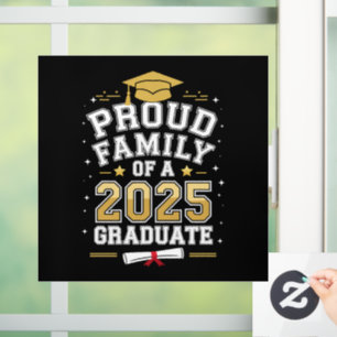 Proud Family Of A 2025 Graduate Graduation Window Cling