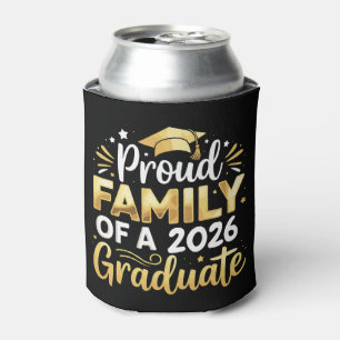 Proud Family Of A 2026 Graduate 26 Gold Graduation Can Cooler