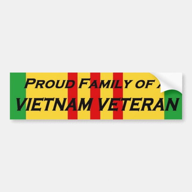 Proud Family of a Vietnam Veteran Bumper Sticker (Front)