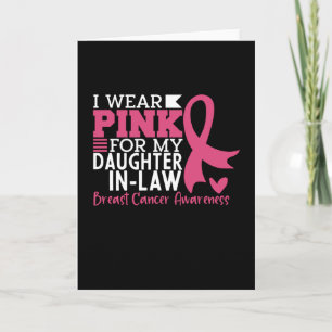 Proud Family Support Daughter-in-Law Breast Cancer Card