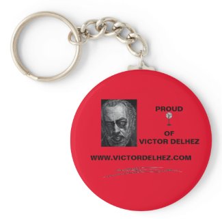 Proud fan of Victor Delhez key ring (red)