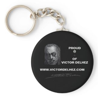 Proud fan of Victor Delhez keyring (black)