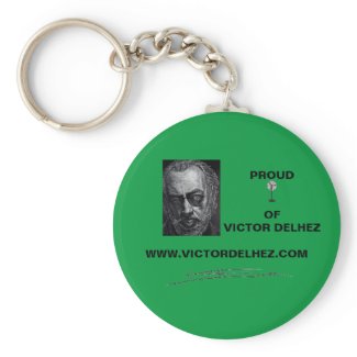 Proud fan of Victor Delhez keyring (green)