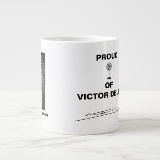 Proud fan of Victor Delhez large coffee mug