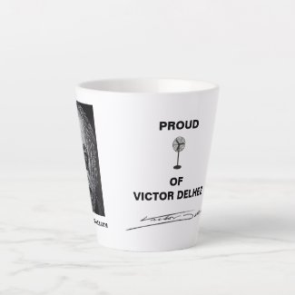 Proud fan of Victor Delhez latte mug