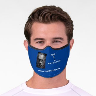 Proud fan of VictorDelhez Premium Face Mask (blue)