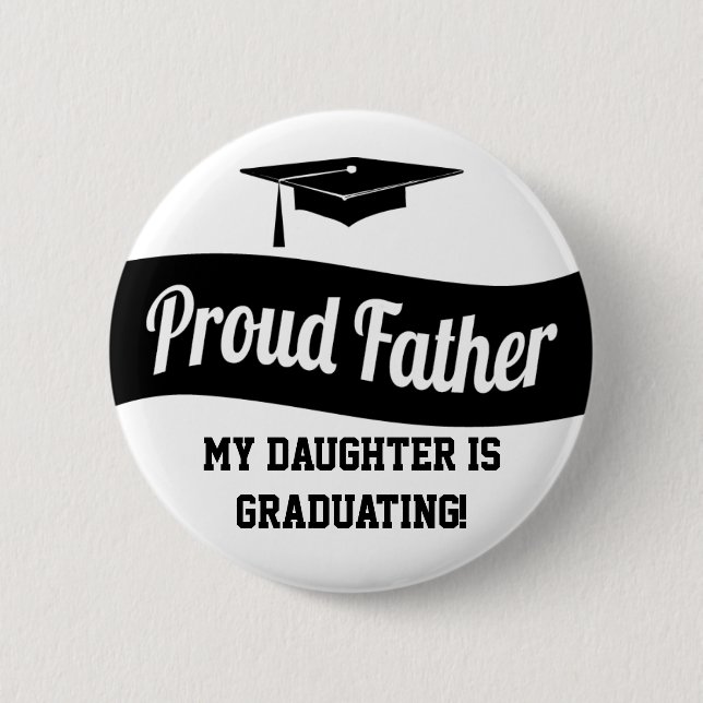Proud Father - Graduation Button (Front)