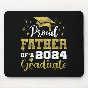 Proud Father Of 2024 Graduate Awesome Family Colle Mouse Mat