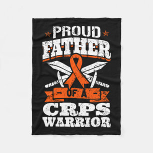 Proud Father Of A Crps Warrior Rsd Awareness Ribbo Fleece Blanket
