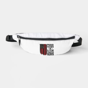 Proud Father of a Few Smartass Kids Patriotic Shir Bum Bags