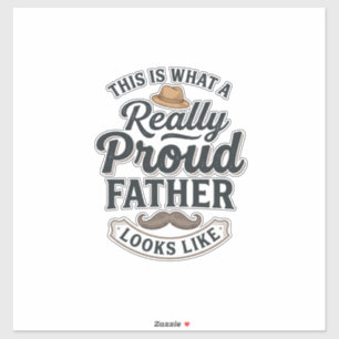 Proud Father Vintage Engraving Quote Design_1