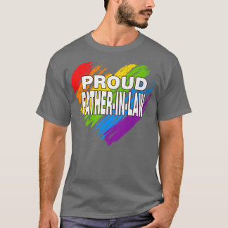 Proud FatherInLaw LGBT Rainbow Gay Pride Tee Fathe