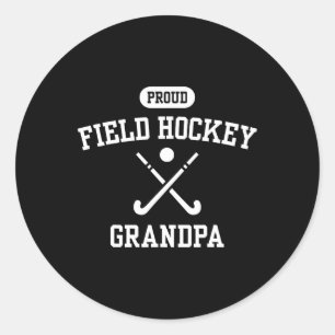 Proud Field Hockey Grandpa Cool Hockey Player Gran Classic Round Sticker