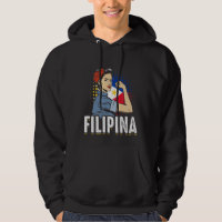 Proud Filipina Woman Girl Philippines Flag