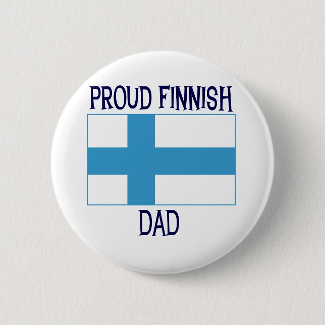 Proud Finnish Dad 6 Cm Round Badge (Front)