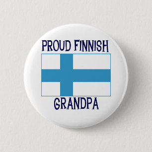 Proud Finnish Grandpa 6 Cm Round Badge