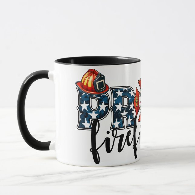 Proud Fire Department – Patriotic Firefighter “PRO Mug (Left)