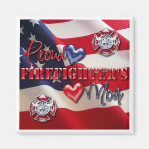 "Proud Firefighter's Mum" Magnet