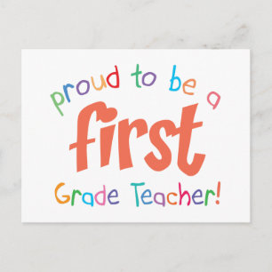 Proud First Grade Teacher Postcard