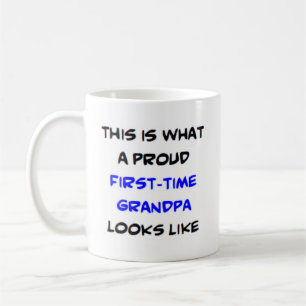 proud first-time grandpa coffee mug