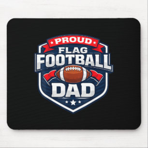Proud Flag Football Dad Funny Father Son Daughter Mouse Mat