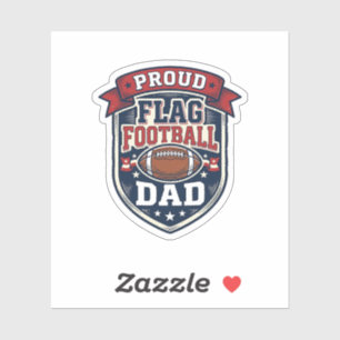 Proud Flag Football Dad Vintage Patriotic Badge De
