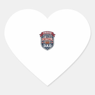 Proud Flag Football Dad Vintage Patriotic Badge De Heart Sticker