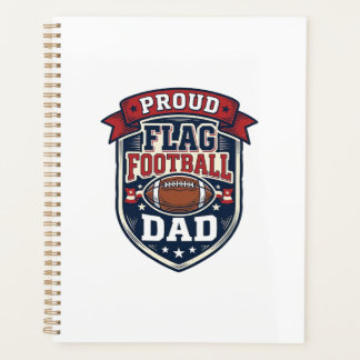 Proud Flag Football Dad Vintage Patriotic Badge De Planner