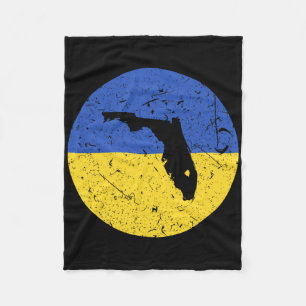 Proud Floridian-ukrainian From Florida Ukraine Hom Fleece Blanket