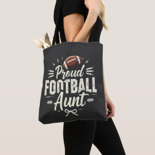 Proud football aunt Fantasy Football Matching Tote Bag