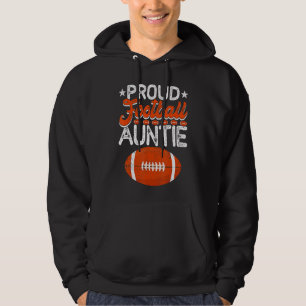 Proud Football Auntie Mother's Day Sport Mama Mum Hoodie