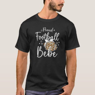 Proud Football Bebe Leopard Game Day Spirit T-Shirt