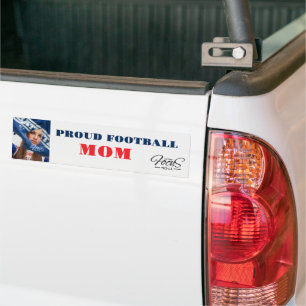 PROUD FOOTBALL "MOM:" BUMPER STICKER