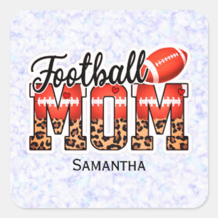 Proud Football Mum – Game Day Enthusiast Square Sticker