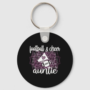 Proud Footll And Cheerleading Cheer Aunt Key Ring