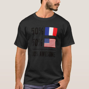 Proud French American Flag France Usa T-Shirt
