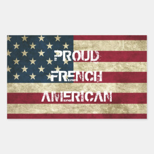Proud French American Sticker