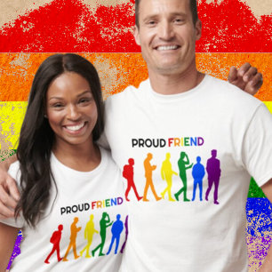 Proud FRIEND Gay Pride Male Silhouette T-Shirt
