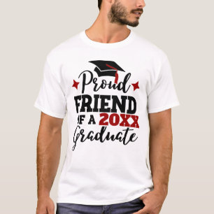 Proud Friend of a 2022 graduate black red tassel T-Shirt