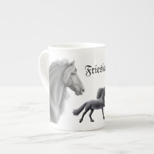 Proud Friesian Horse Customisable Bone China Mug